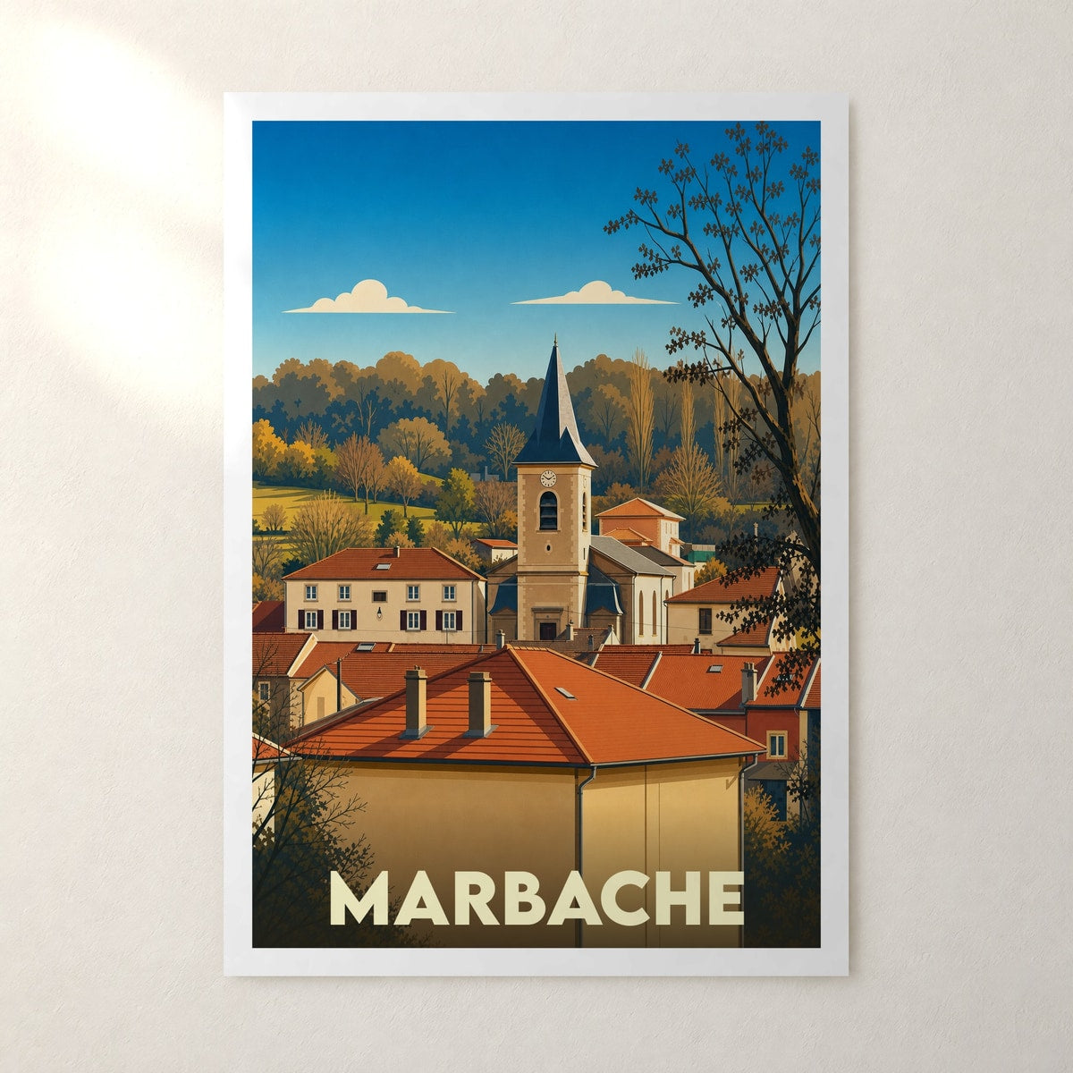 Affiche Marbache – sans cadre, accrochée au mur