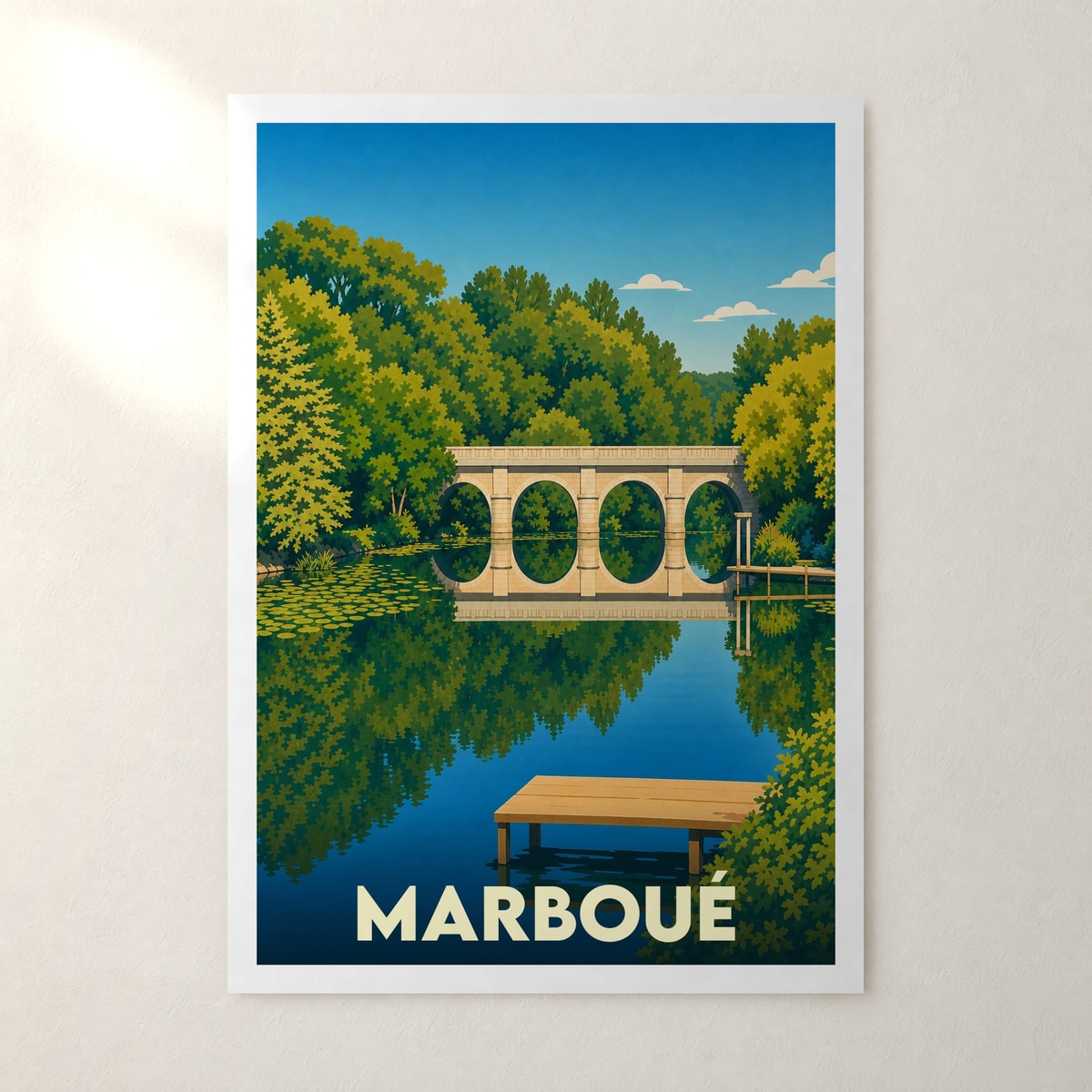 Affiche Marboué – sans cadre, accrochée au mur