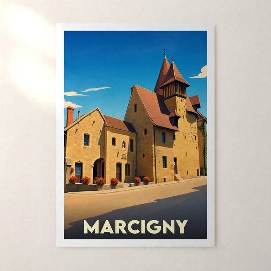 Affiche Marcigny – sans cadre, accrochée au mur
