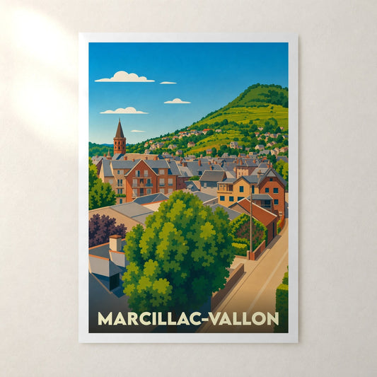 Affiche Marcillac-Vallon – sans cadre, accrochée au mur