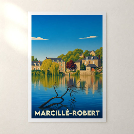 Affiche Marcillé-Robert – sans cadre, accrochée au mur