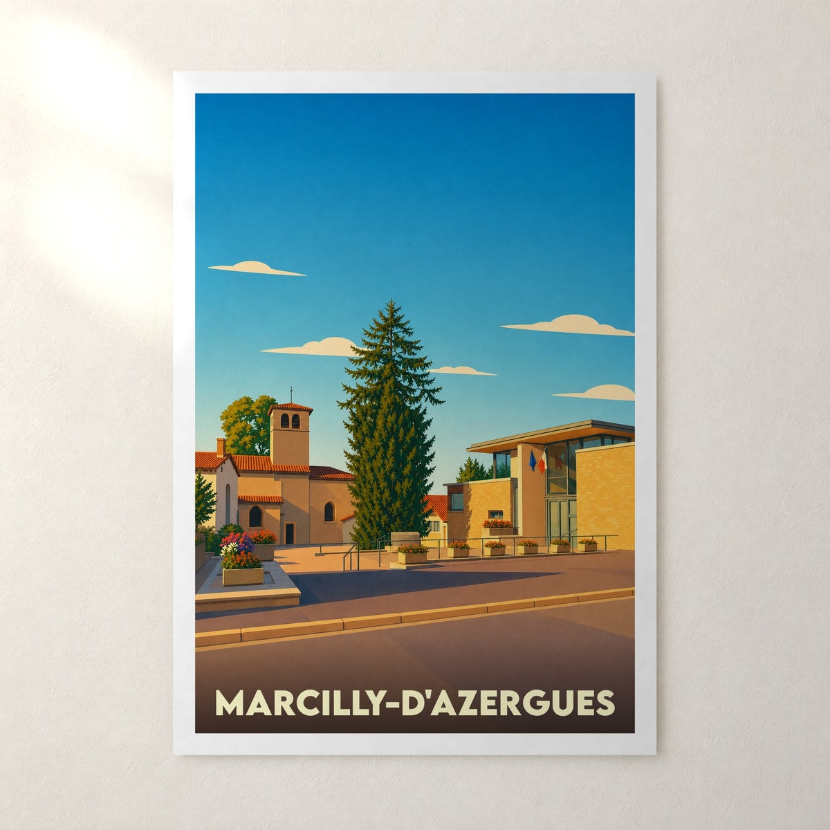 Affiche Marcilly-d'Azergues – sans cadre, accrochée au mur