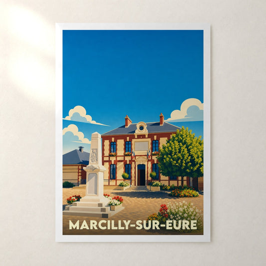 Affiche Marcilly-sur-Eure – sans cadre, accrochée au mur