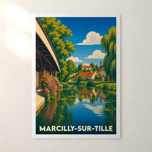 Affiche Marcilly-sur-Tille – sans cadre, accrochée au mur