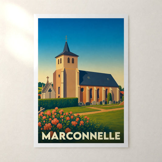 Affiche Marconnelle – sans cadre, accrochée au mur