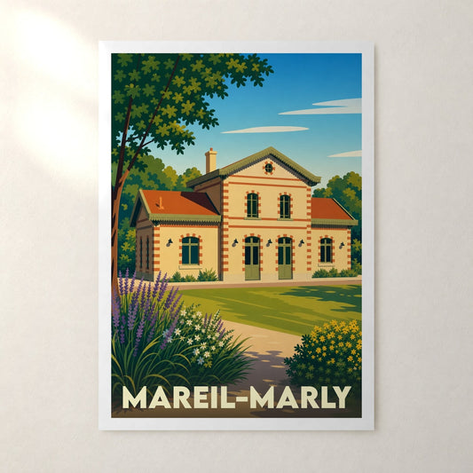 Affiche Mareil-Marly – sans cadre, accrochée au mur
