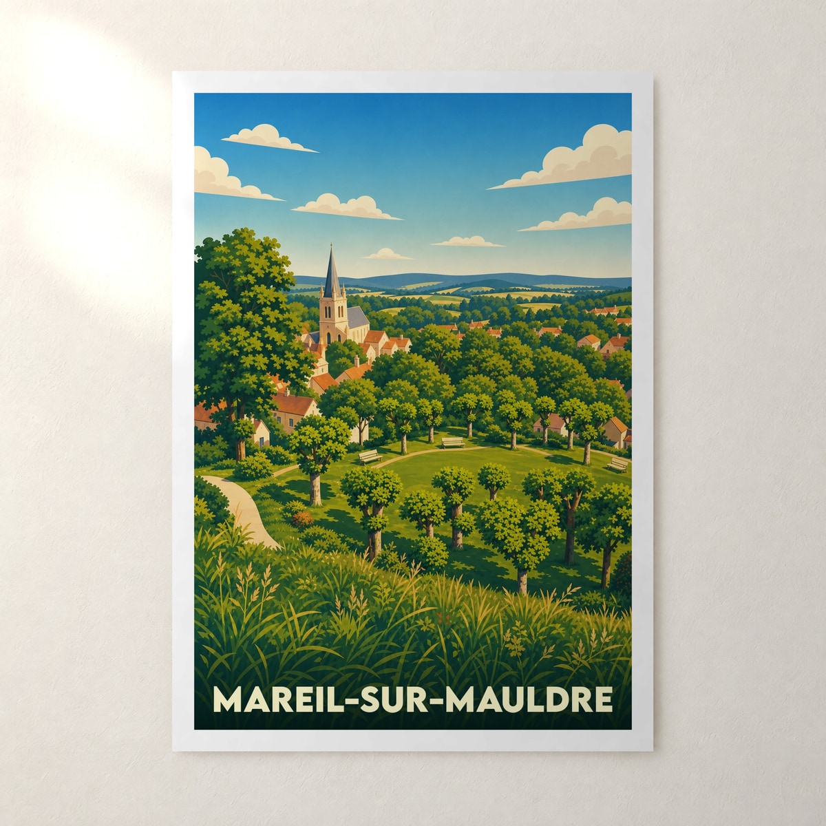 Affiche Mareil-sur-Mauldre – sans cadre, accrochée au mur