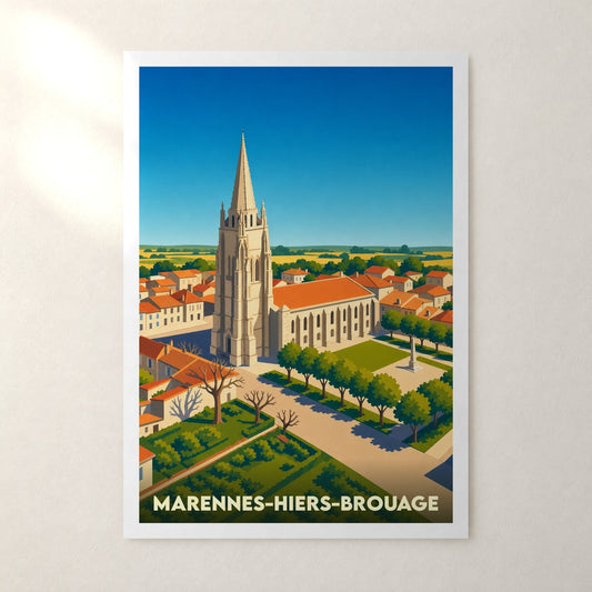 Affiche Marennes-Hiers-Brouage – sans cadre, accrochée au mur