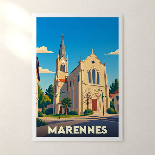 Affiche Marennes – sans cadre, accrochée au mur