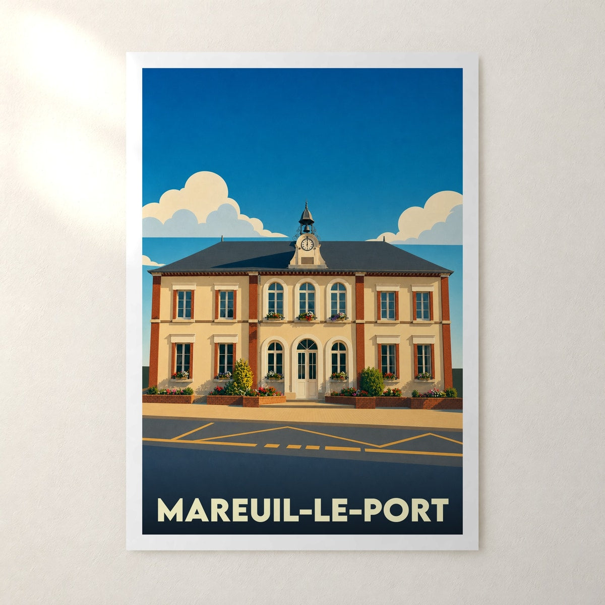 Affiche Mareuil-le-Port – sans cadre, accrochée au mur