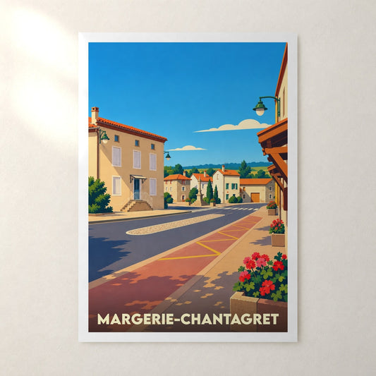 Affiche Margerie-Chantagret – sans cadre, accrochée au mur
