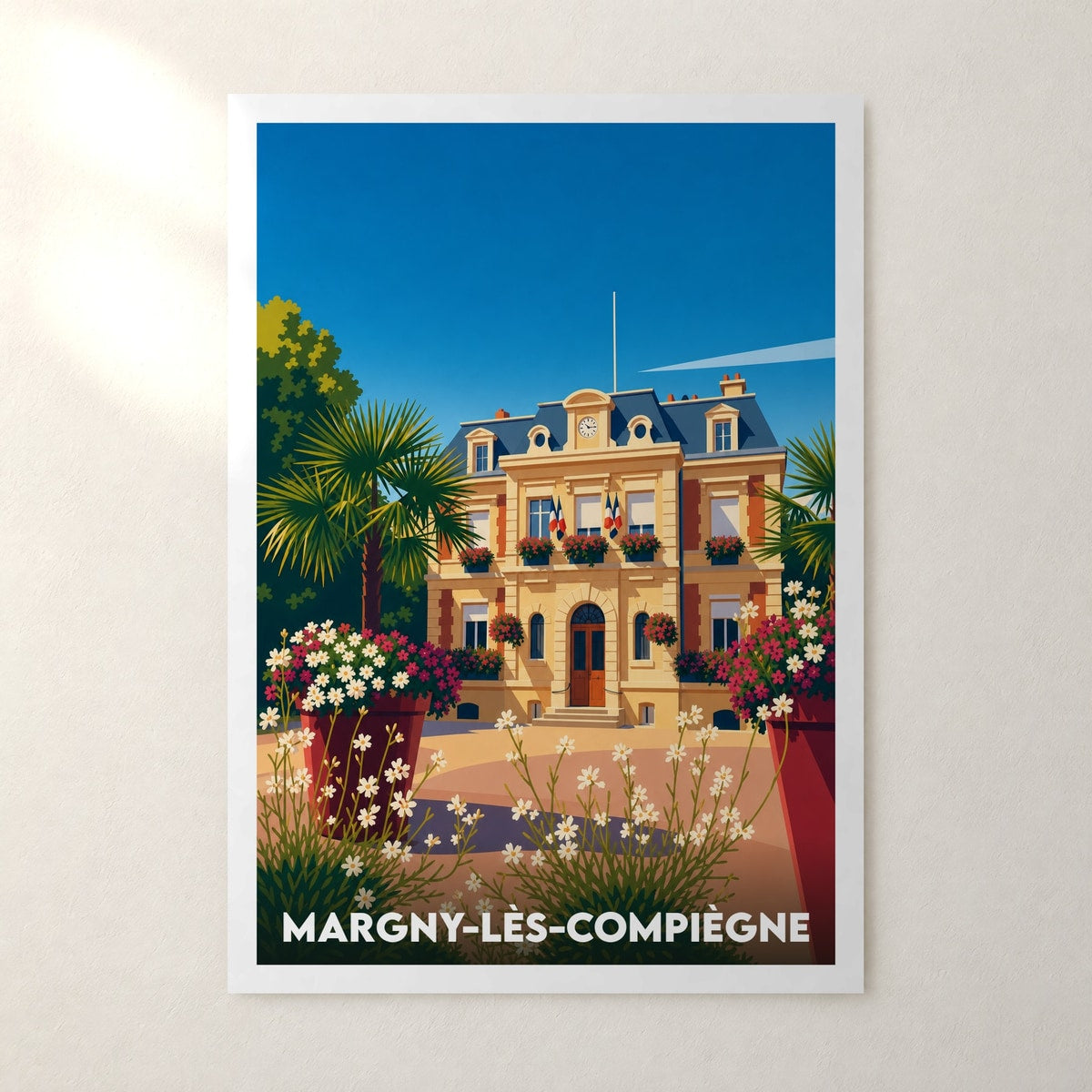 Affiche Margny-lès-Compiègne – sans cadre, accrochée au mur