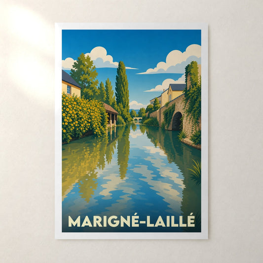 Affiche Marigné-Laillé – sans cadre, accrochée au mur
