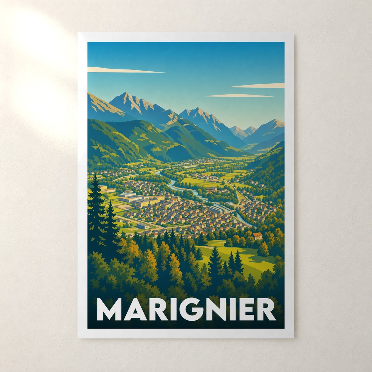 Affiche Marignier – sans cadre, accrochée au mur