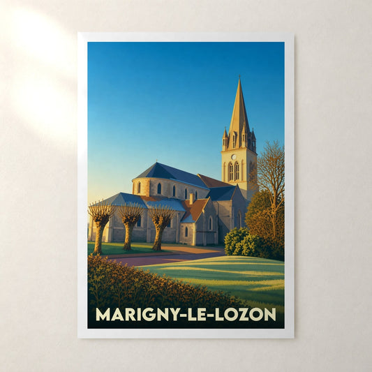 Affiche Marigny-Le-Lozon – sans cadre, accrochée au mur