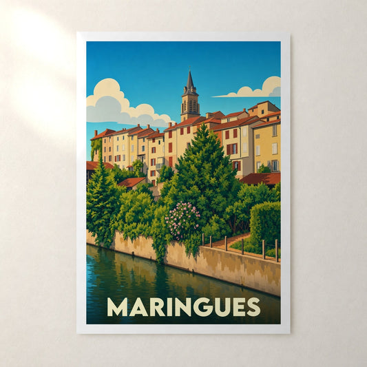 Affiche Maringues – sans cadre, accrochée au mur