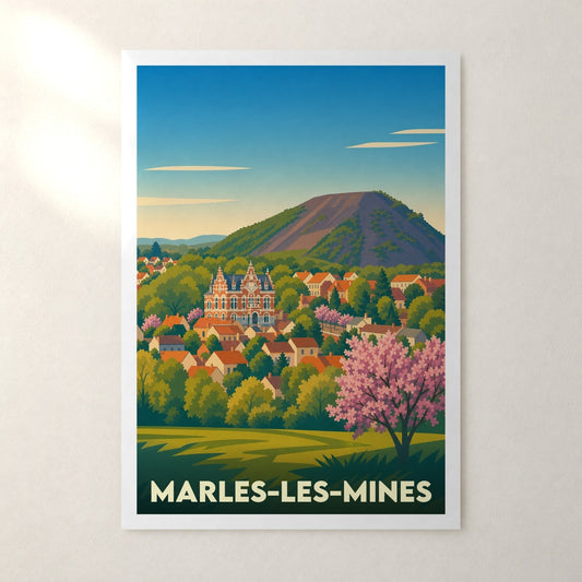 Affiche Marles-les-Mines – sans cadre, accrochée au mur