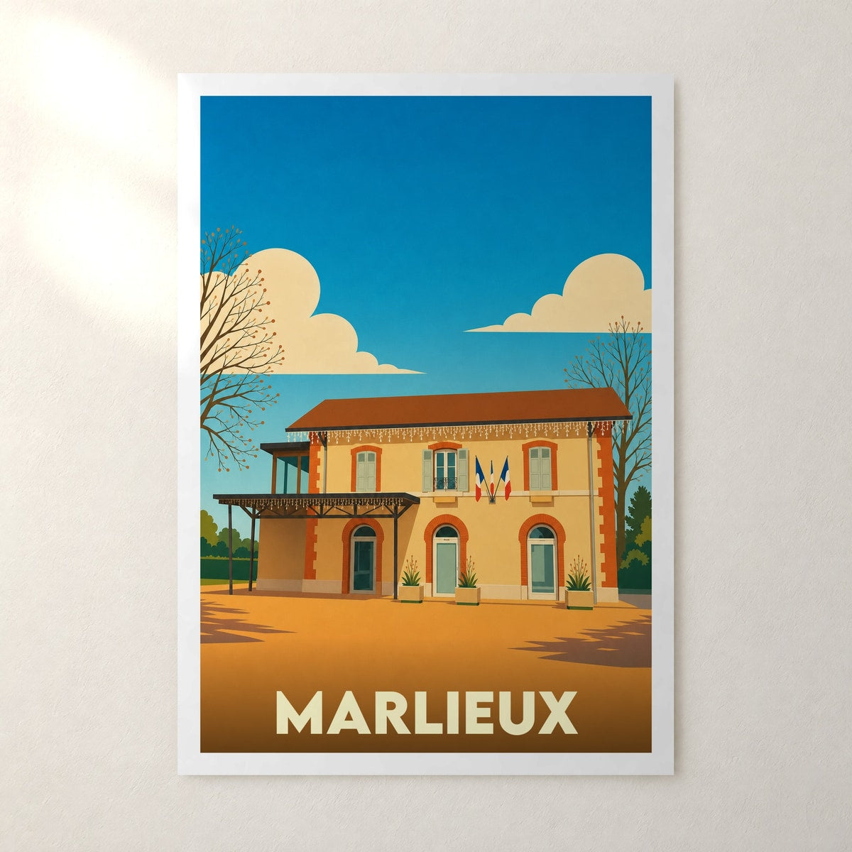 Affiche Marlieux – sans cadre, accrochée au mur