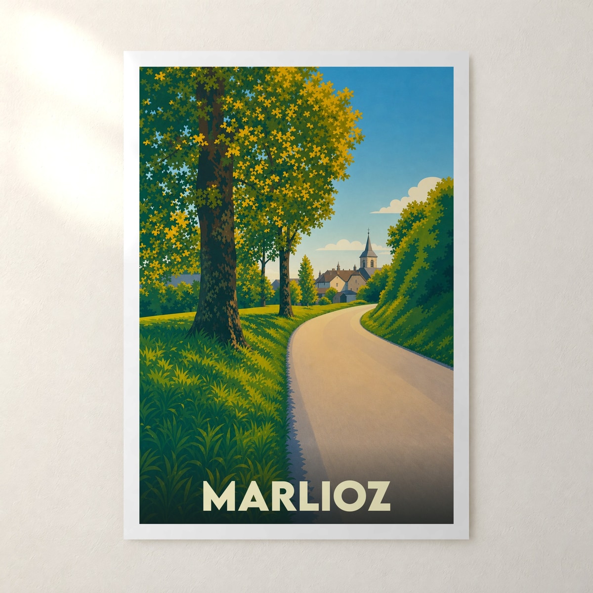 Affiche Marlioz – sans cadre, accrochée au mur