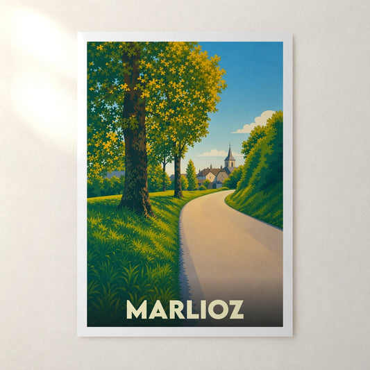 Affiche Marlioz – sans cadre, accrochée au mur