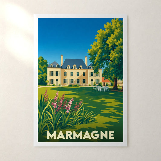 Affiche Marmagne – sans cadre, accrochée au mur
