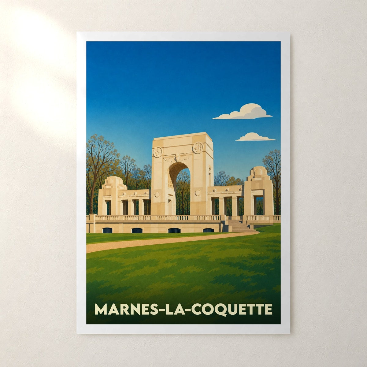 Affiche Marnes-la-Coquette – sans cadre, accrochée au mur