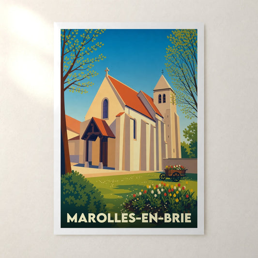 Affiche Marolles-en-Brie – sans cadre, accrochée au mur