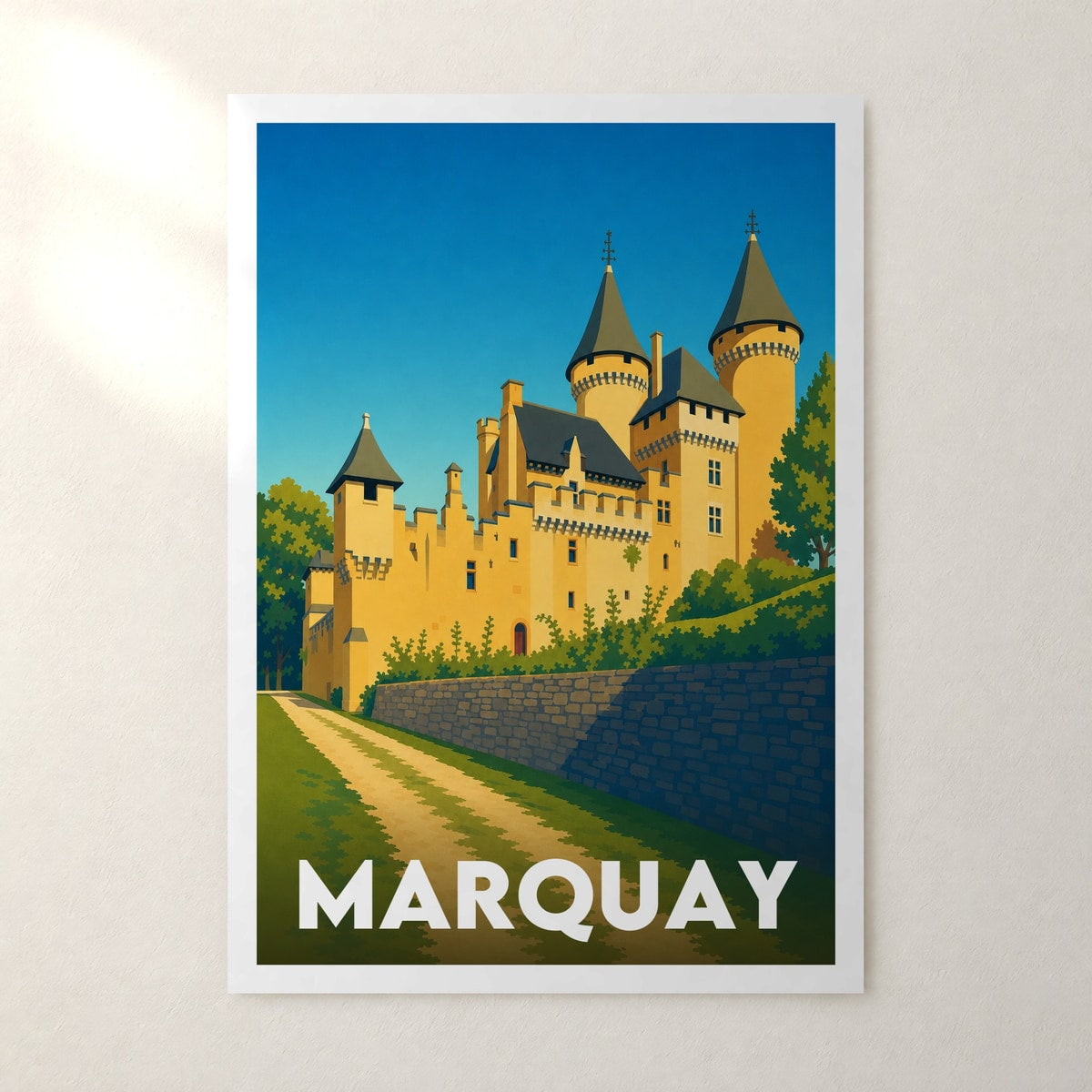 Affiche Marquay – sans cadre, accrochée au mur