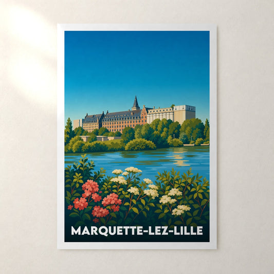 Affiche Marquette-lez-Lille – sans cadre, accrochée au mur