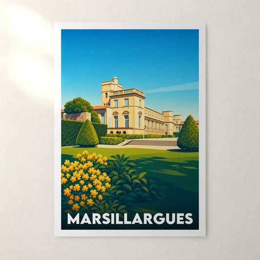 Affiche Marsillargues – sans cadre, accrochée au mur