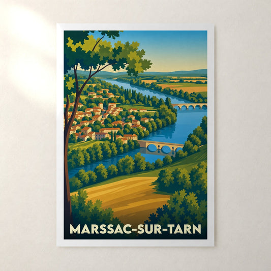 Affiche Marssac-sur-Tarn – sans cadre, accrochée au mur