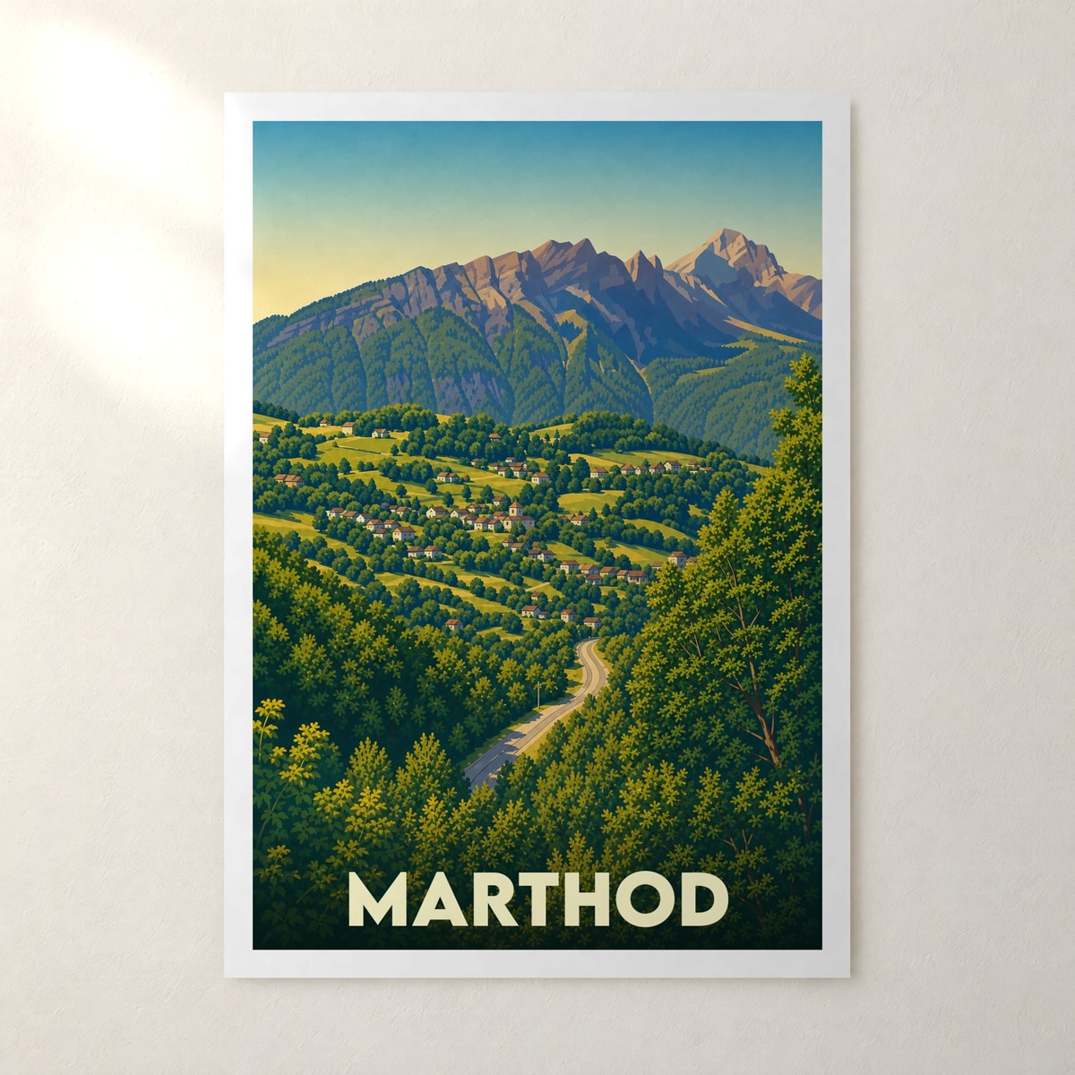 Affiche Marthod – sans cadre, accrochée au mur