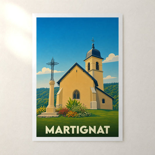 Affiche Martignat – sans cadre, accrochée au mur