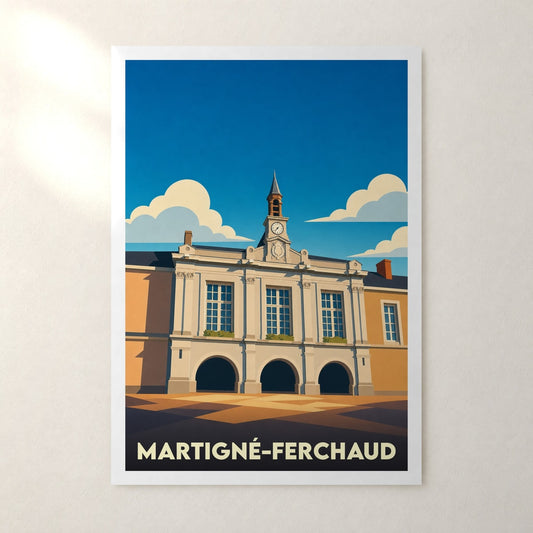 Affiche Martigné-Ferchaud – sans cadre, accrochée au mur