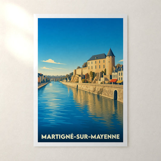 Affiche Martigné-sur-Mayenne – sans cadre, accrochée au mur