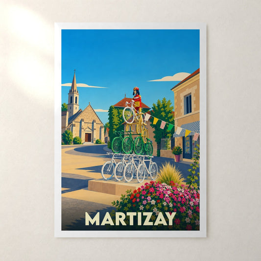 Affiche Martizay – sans cadre, accrochée au mur