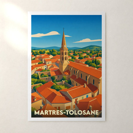 Affiche Martres-Tolosane – sans cadre, accrochée au mur