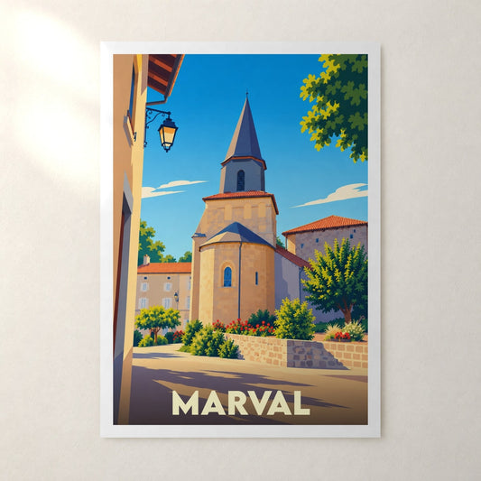 Affiche Marval – sans cadre, accrochée au mur