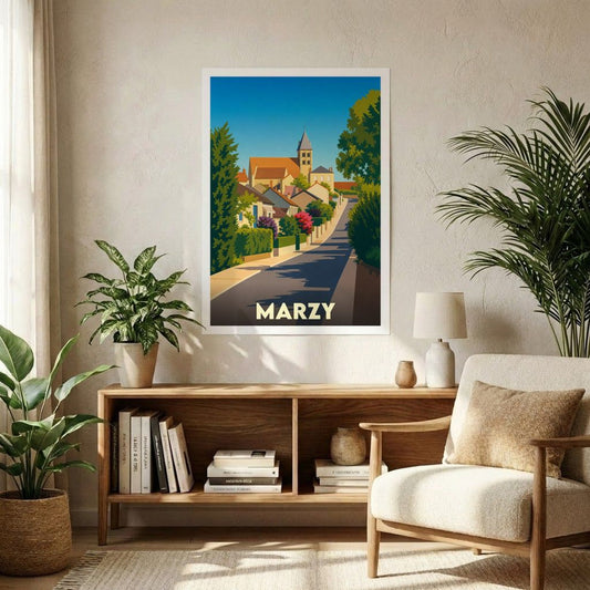 Affiche A1 (59,4 x 84,1 cm) Sans cadre souvenir de Marzy