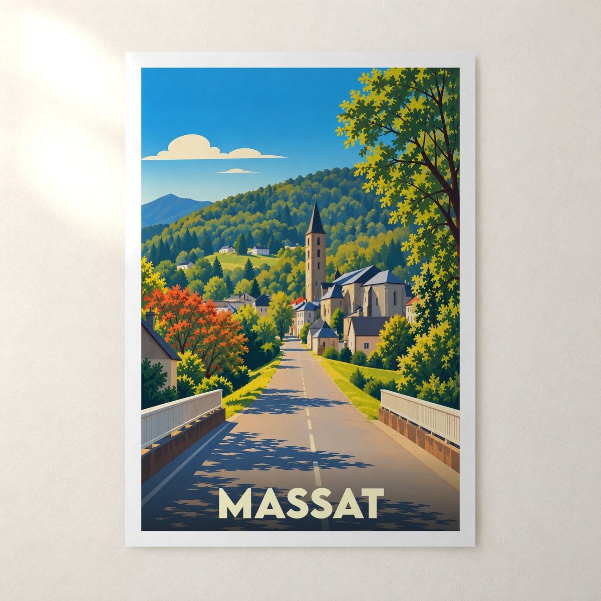 Affiche Massat – sans cadre, accrochée au mur
