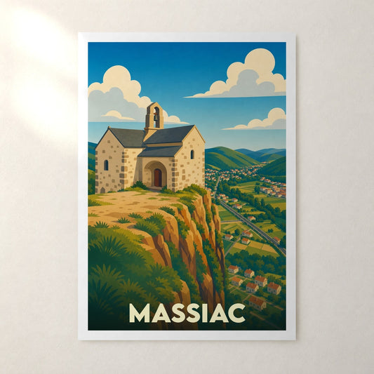 Affiche Massiac – sans cadre, accrochée au mur