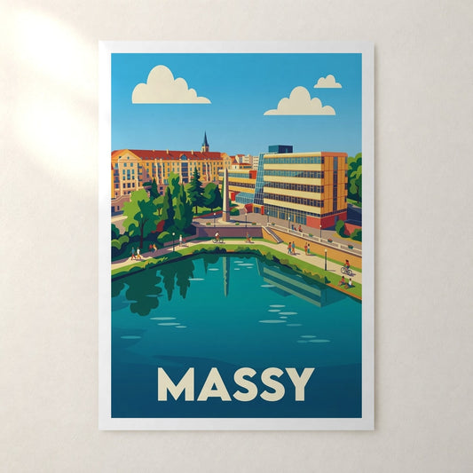 Affiche Massy – sans cadre, accrochée au mur