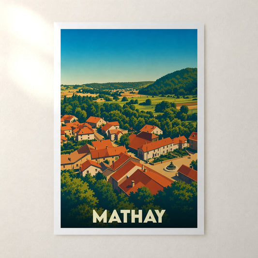 Affiche Mathay – sans cadre, accrochée au mur