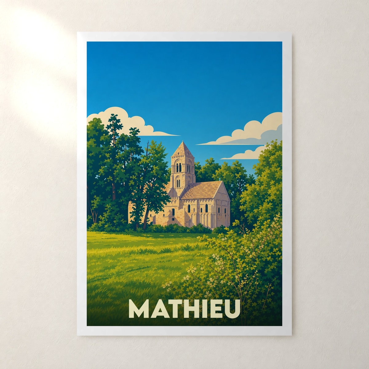 Affiche Mathieu – sans cadre, accrochée au mur