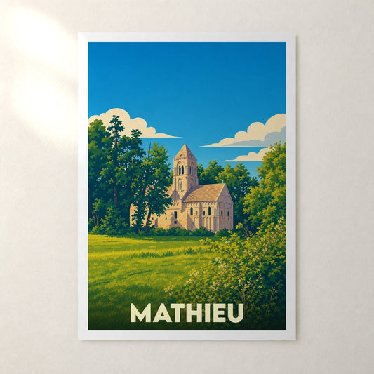 Affiche Mathieu – sans cadre, accrochée au mur