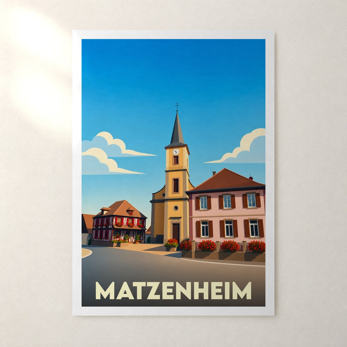 Affiche Matzenheim – sans cadre, accrochée au mur
