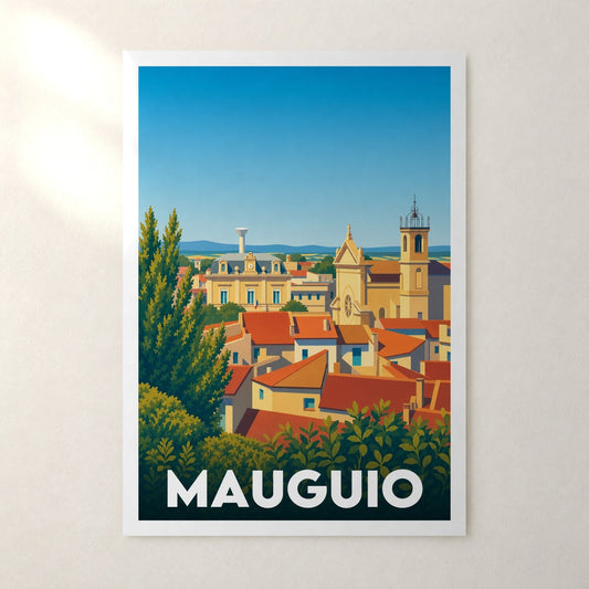 Affiche Mauguio – sans cadre, accrochée au mur