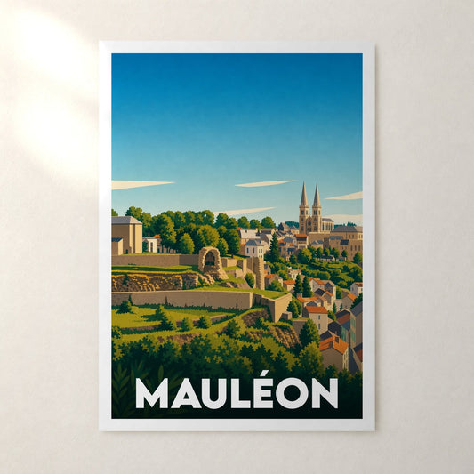 Affiche Mauléon – sans cadre, accrochée au mur