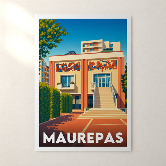 Affiche Maurepas – sans cadre, accrochée au mur