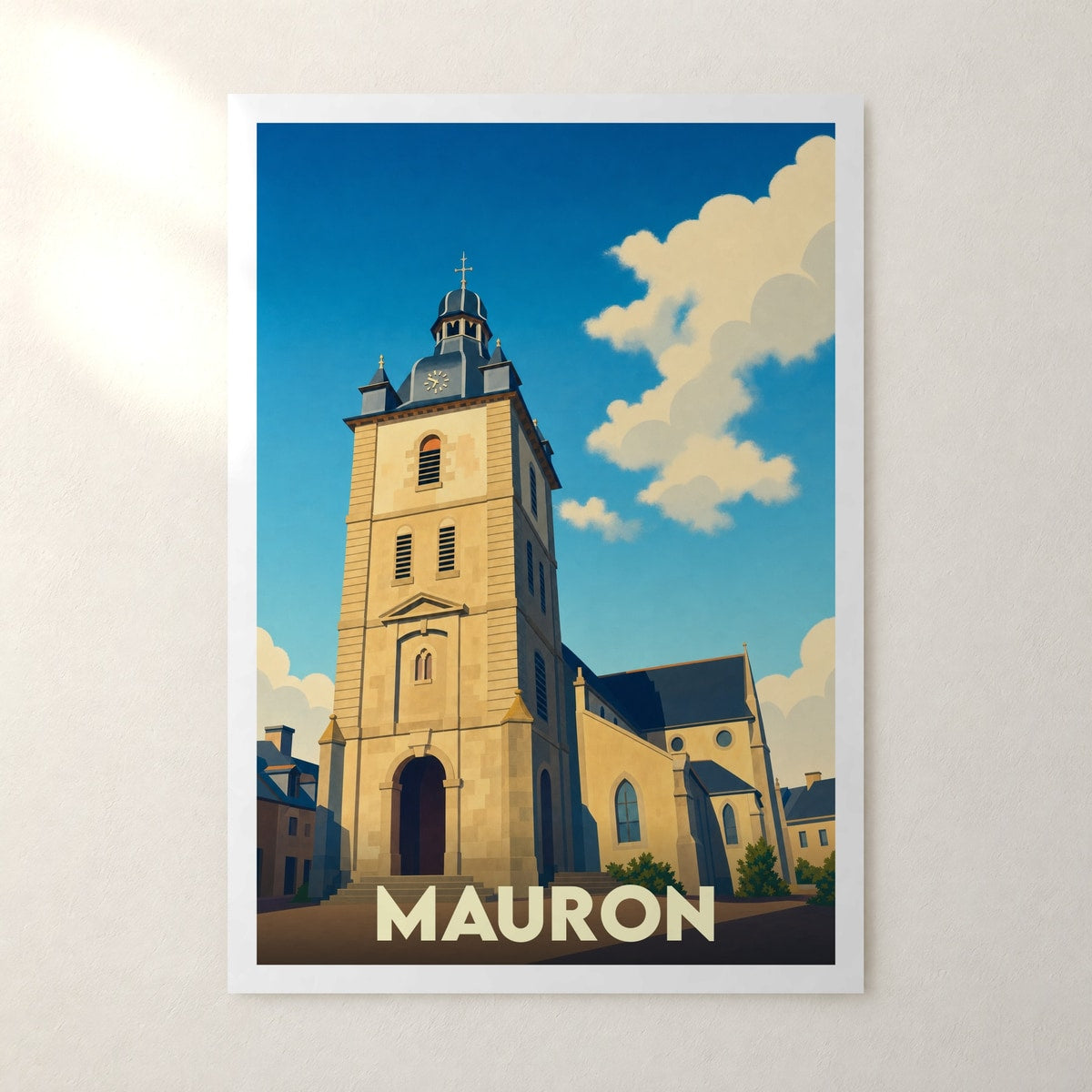 Affiche Mauron – sans cadre, accrochée au mur